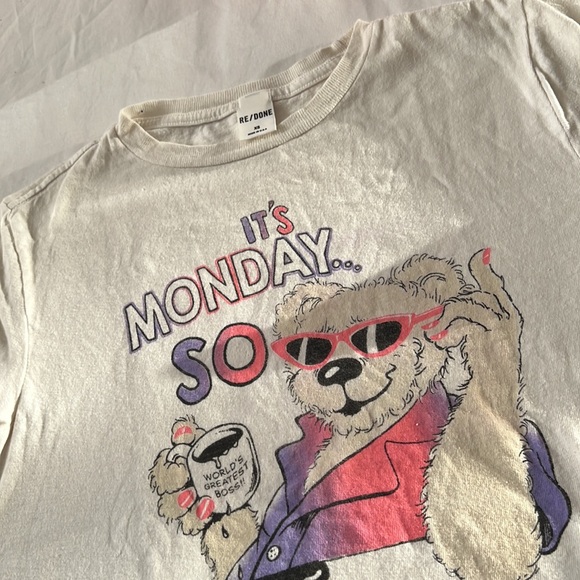 Re/Done Vintage style 100% Cotton T-shirt - Picture 2 of 4